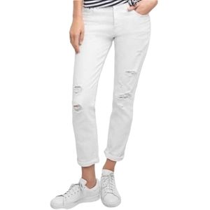 Gap White Relaxed Boyfriend Jeans
